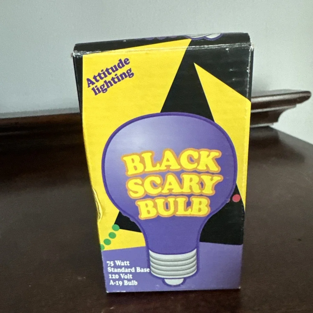 3 Pc.  Scary Black Bulbs - 75W Specialty Bulb Halloween Tested Works!